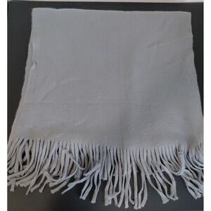 Steve Madden‎ Gray Shawl Fuzzy Cozy Wrap Knit Scarf Fringe Blanket Minimalist